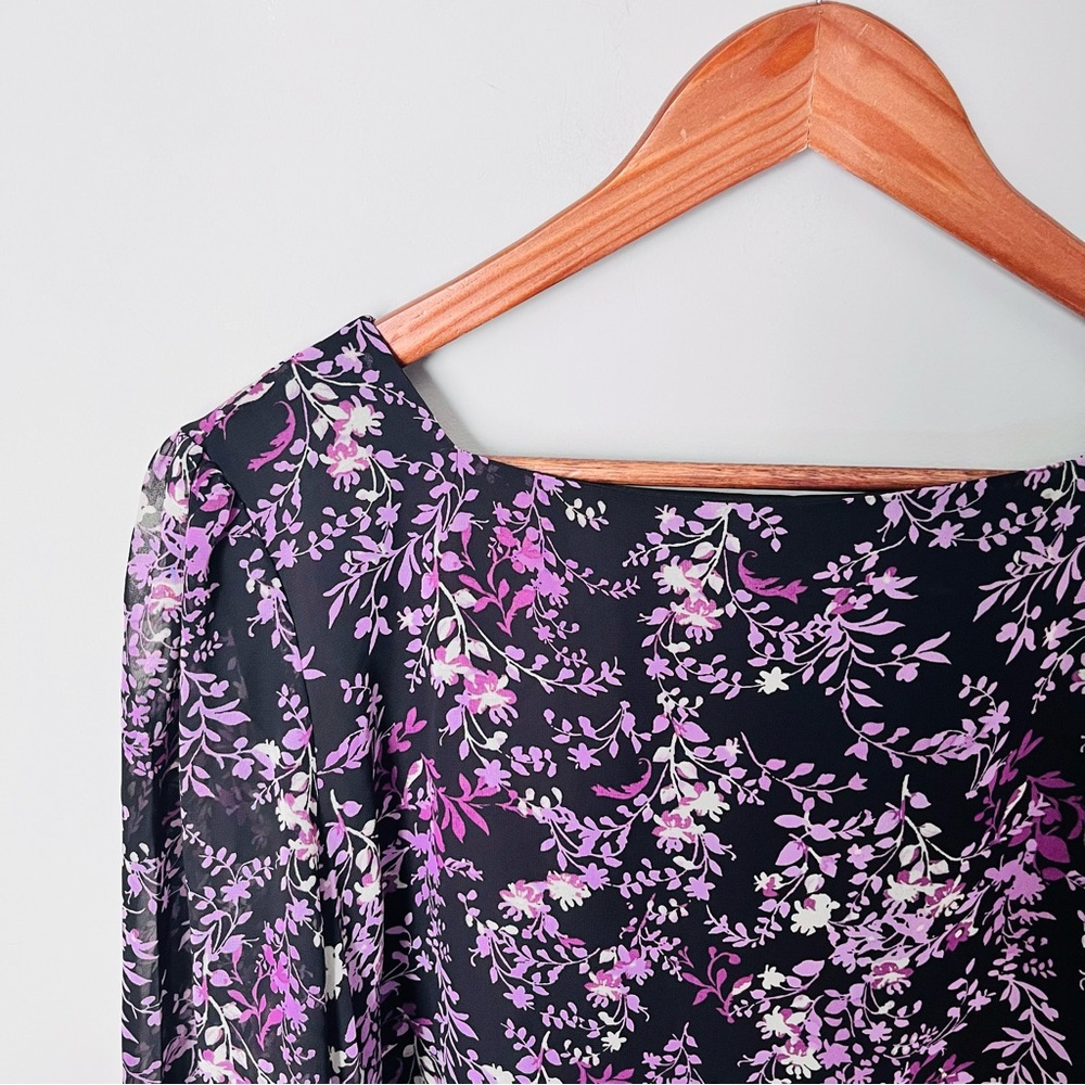 NY&Company Eva Mendes Black Floral Dress NWT Size XL